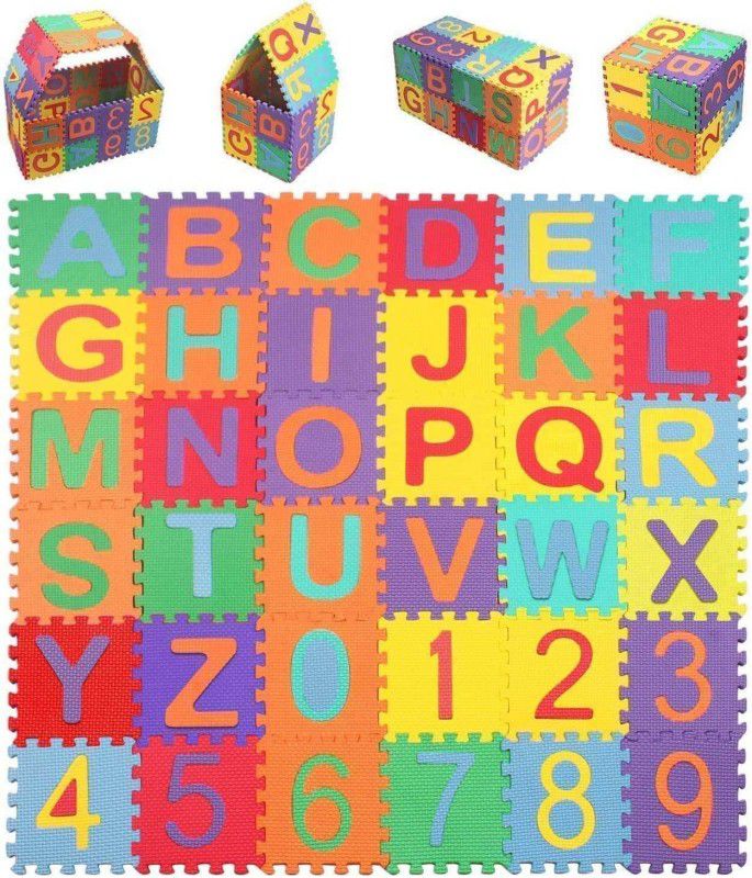 rozik Alphanumeric Non-Toxic EVA MATS Puzzle for Kids Interlocking Learning Puzzle  (36 Pieces)