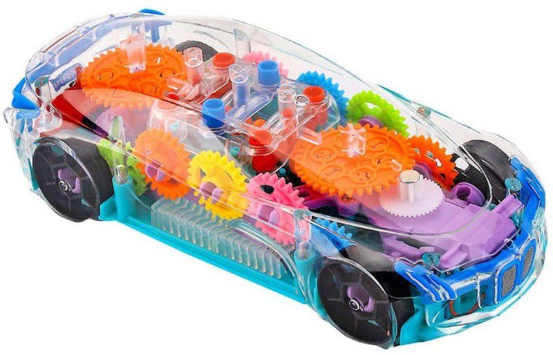 YUJASV Simulation Concept Car with Light 360º Rotating Mechanical Gear Car Toy for Kids  (Multicolor, Pack of: 1)