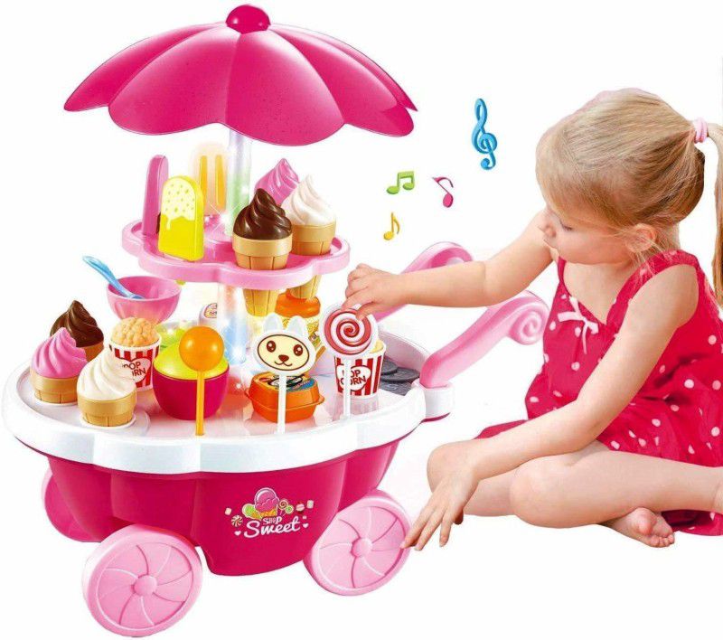 Navkar Ice Cream Parlour Set for Your Child with Lights and Music Toy