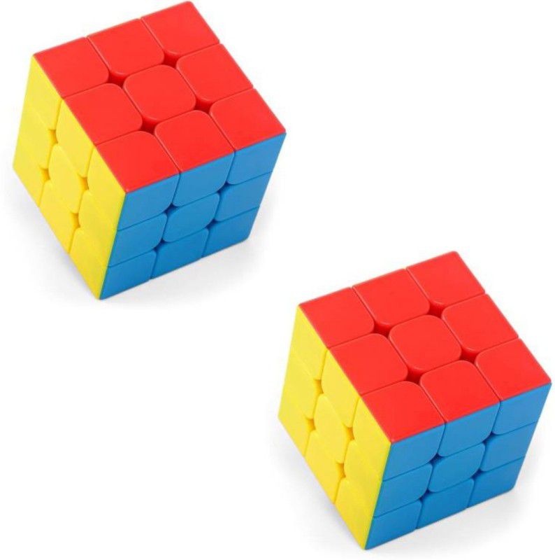 Pancikaa High Speed Stickerless 3x3 Magic Cube Puzzle Game Toy (2 Pieces)  (2 Pieces)