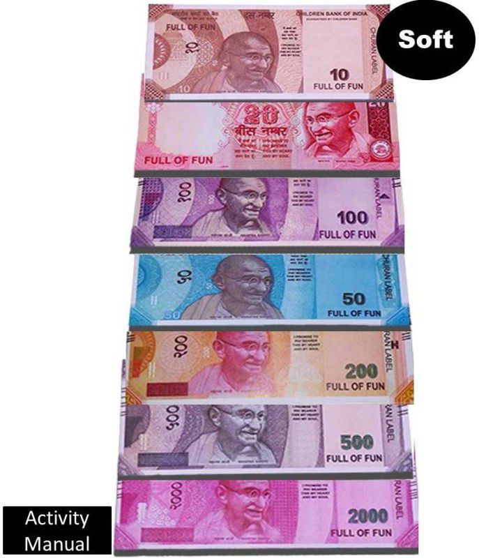 Mallexo Pack of 140 pc Combo Playing Indian Currency Notes for Fun | 20pc each Money for kids playing toys | business game money | Dummy currency note money toys Gag Toy