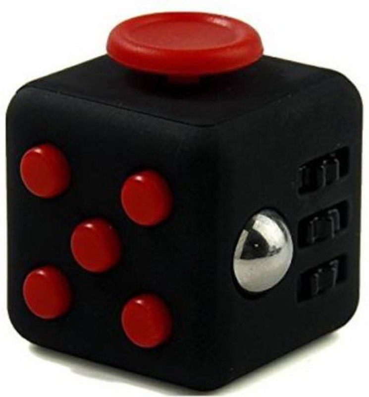 TinyTales Fidget Cube Anti-stress Focus Improvement Toy  (Black, Red)  (Black, Red)