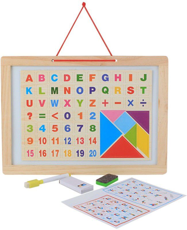 JUBLYN 2 in 1 Magnetic Alphabets, Numbers and Arithmetic Symbols  (1 Pieces)