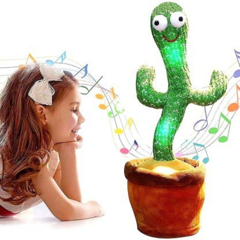 FASTFRIEND Dancing Cactus Toy Repeating What You Say Cactus Toys Singing 120 Songs Kids (  (Green)