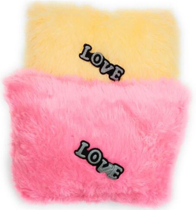 Tashu Collection Soft Cute Pink & Beige Love Cushion Pillows for Gift / - 35 cm  (Pink, Beige)