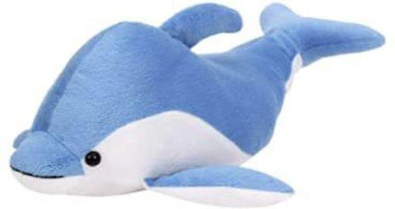 Bigstep Blue Dolphin Soft Toy | Stuffed Toys | Animal Soft Toys | Soft Toy for Kids and Girls - 25 cm  (Multicolor)