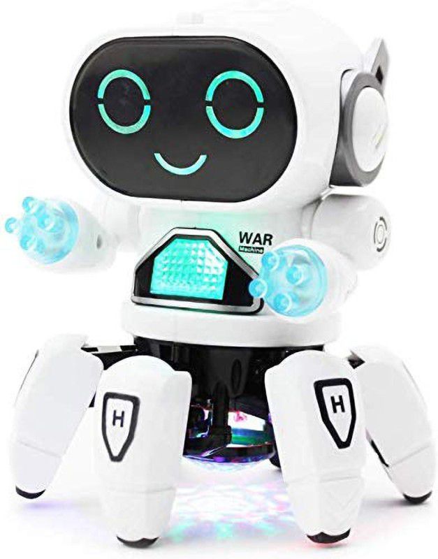 amisha gift gallery Bot Robot Octopus Shape Electric Robot Colorful Music Flashing Lights Dance Toy for Kids Boys Girls Birthday Gift Robot Toy for Kids  (White)