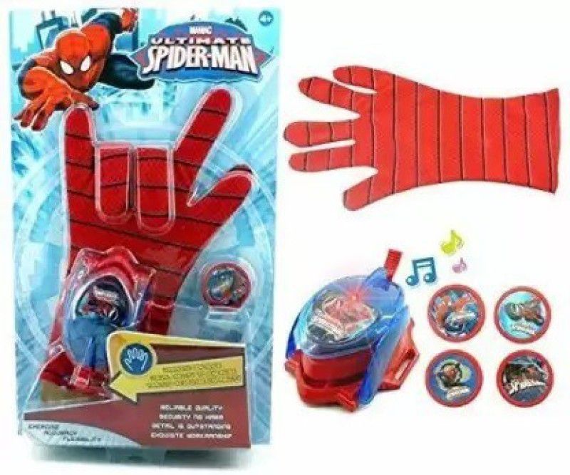 ultimate action spiderman hand toy for boys  (Red)