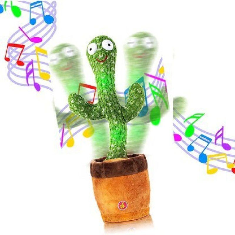 FASTFRIEND Dancing Cactus Toy 120 Songs Singing Talking Record Repeating Electric Cactus  (Green)