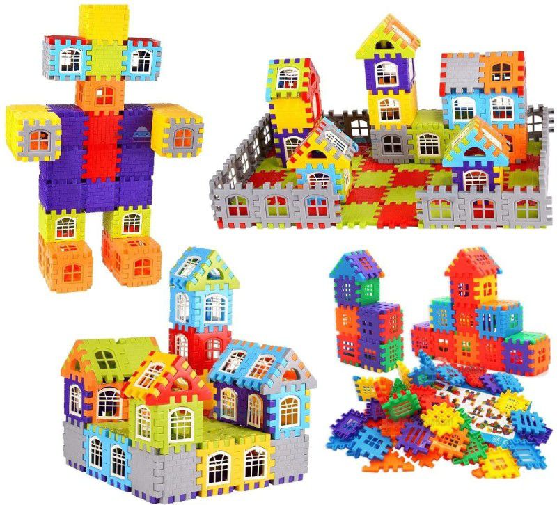 GREEN WAY Creative Multi Colored Jumbo Happy Home Building Blocks  (50 Pieces)