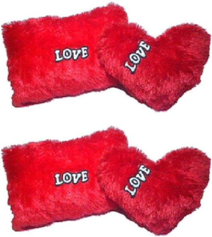 Tashu Collection best offer soft heart love pillows - 35 cm  (Red)