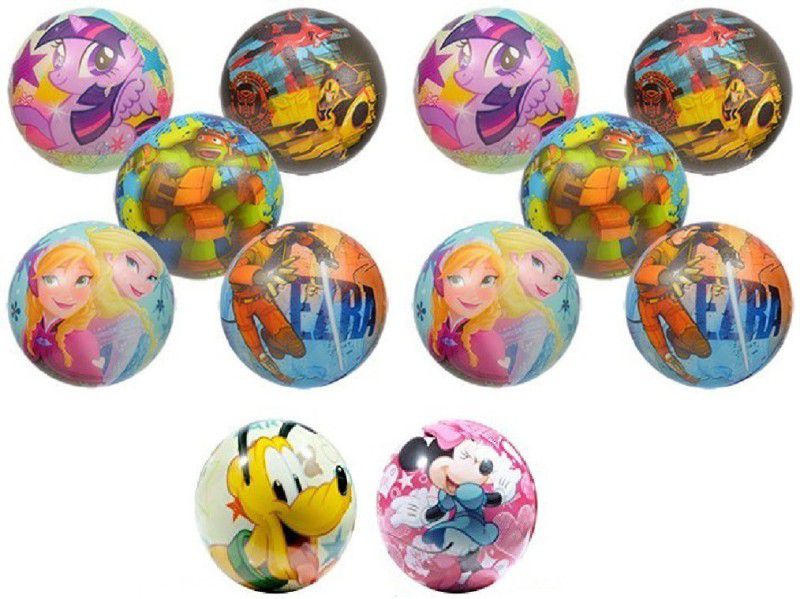 ReneReit Cute Funny Disney Face Squeeze Ball Set of 12 - 5 cm  (Multicolor)