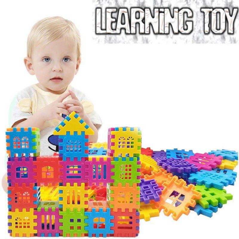 jYOKRi educational playtime 50 PCS Happy House Educational Learning Non-Toxic Gift toy  (50 Pieces)