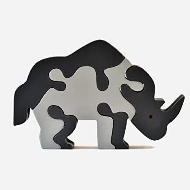 Smartcraft Animal Puzzle - Rhino Learning be a Fun for 2-12 Years Unisex Kids  (1 Pieces)
