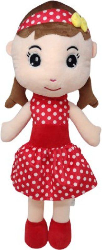 Lil'ted Soft Plush Stuffed Cute doll Plush Toy Stuffed Soft Toys for Baby Kids Girls - 70 cm  (Red)