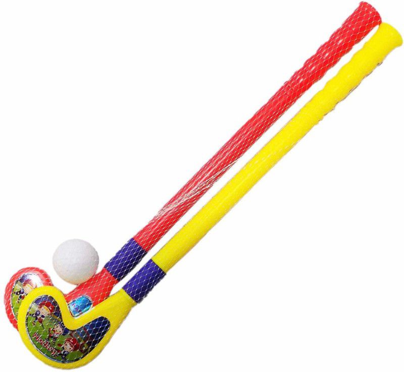 Pseudo Kids Toys Accessories 2 Pcs Plastic Hockey Sticks with 1 Ball for Kids Hockey Kit