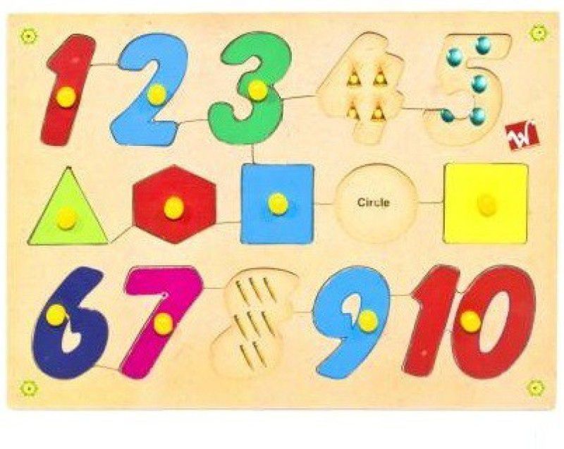 Toyvala Easy To Learn Counting, One To Ten Number With Different Colorful Shapes  (1 Pieces)