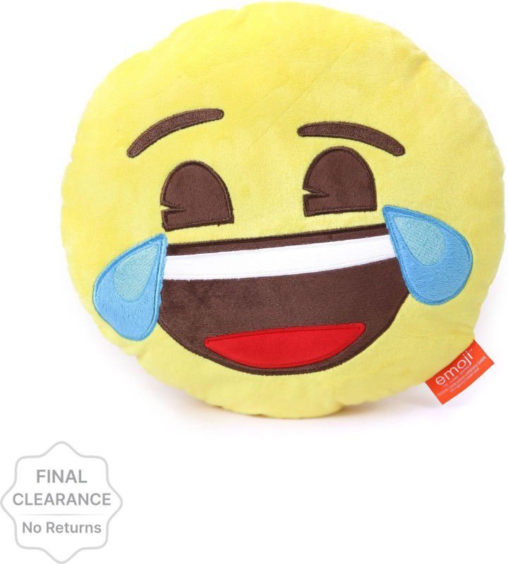 My Baby Excels Emoji Face of Joy Plush - 30 cm  (Yellow)