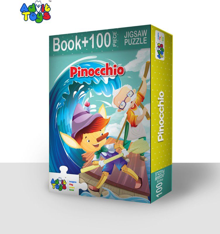advit toys Pinocchio-Jigsaw Puzzle (100 Piece + Educational Fun Fact Book Inside)  (100 Pieces)