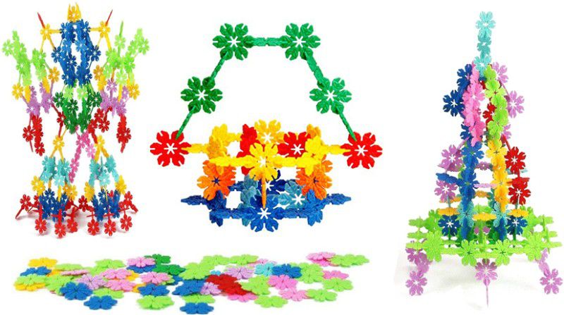 MANTICORE FT-62 Interlocking Flakes Disc Shaped Learning, Creative Blocks Toy Set For Kids  (50 Pieces)
