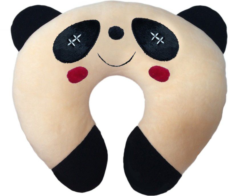 Miss & Chief Panda Neck Soft Toy Premium Cushion - 14 inch  (Creamy Peach)