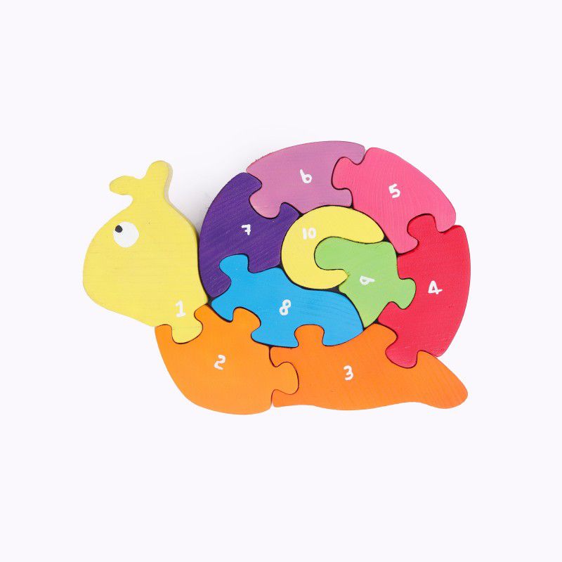 Zentric Wooden Snail puzzle double sided numbers 1-10 Learning Toys For Kids  (1 Pieces)