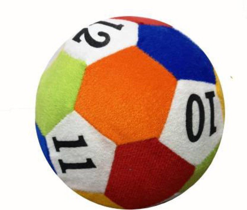 P I SOFT TOYS 10cm numeric football for kids - 10 cm  (Multicolor)