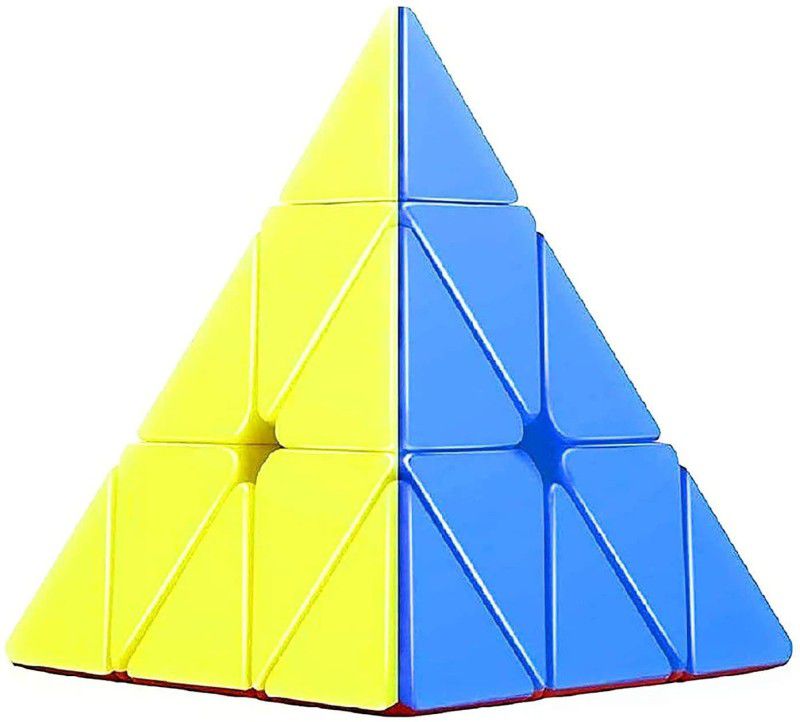 Honeybun Pyramid Cube 3x3 Super Speed Sticker-Less Triangle Puzzle Cube  (1 Pieces)