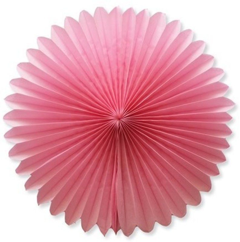 FUNCART Light Pink Paper Fan 12 Inches