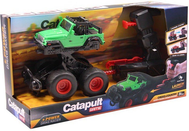 Pluspoint Toy catapult 1 vehicle Spring Powered Kids Toddler Car Toy  (Multicolor)