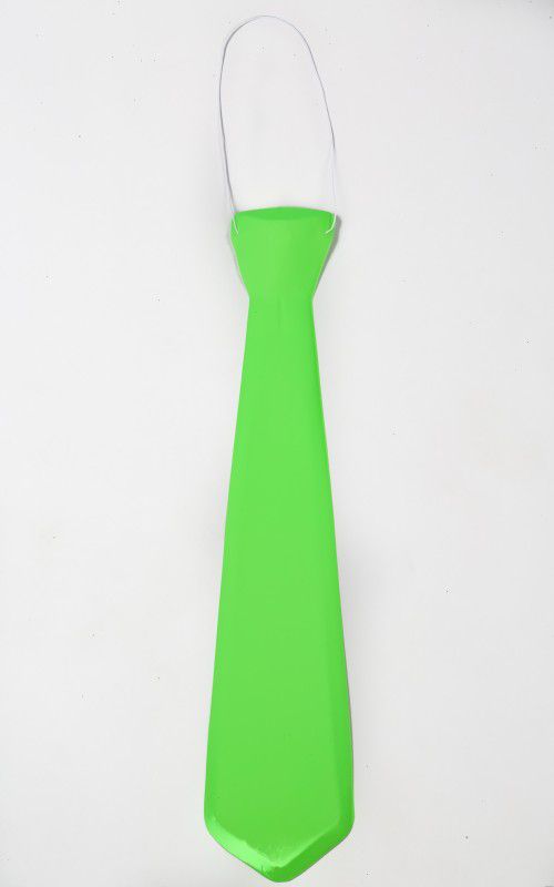 FUNCART Neon Green Long Plastic Tie
