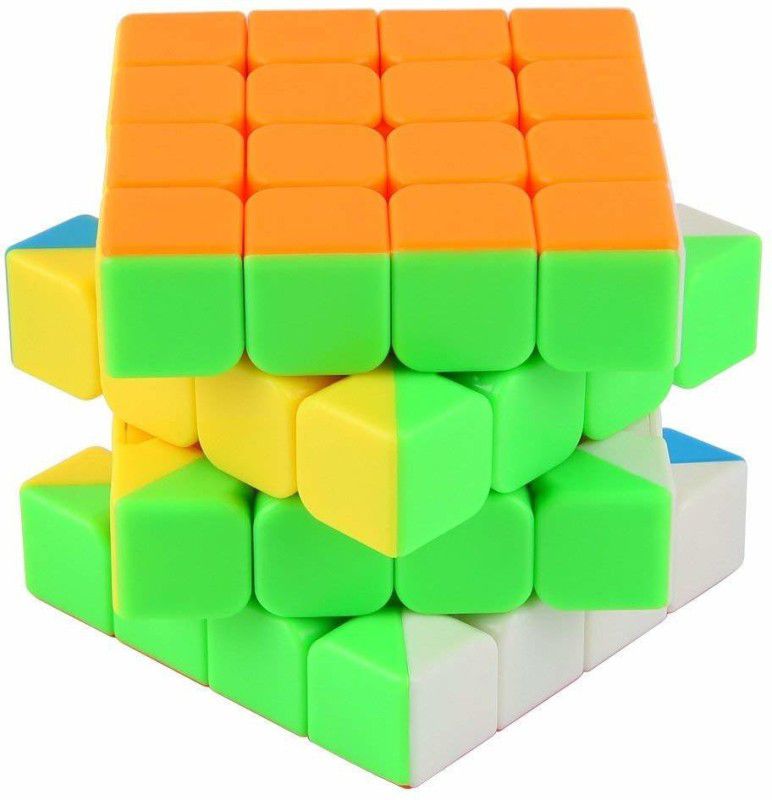 Authfort 4x4x4 Stickerless Magic Rubick Cube with Adjustable Tightness CB30  (1 Pieces)