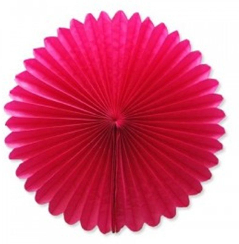 FUNCART Hot Pink Paper Fan 16 Inches