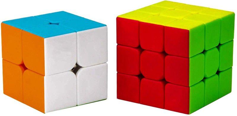 Authfort Cube Combo Set of 2X2 3x3 high Speed stickerless Puzzle Cube Game Toy  (2 Pieces)
