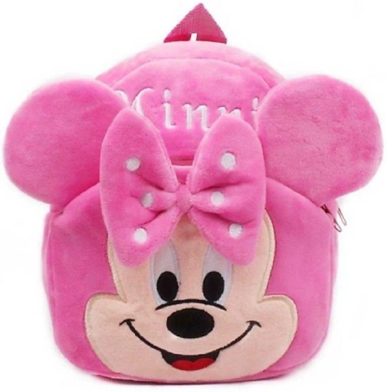 Pocket Whole Embroidered Pink Minnie Bag - 30 cm  (Pink)