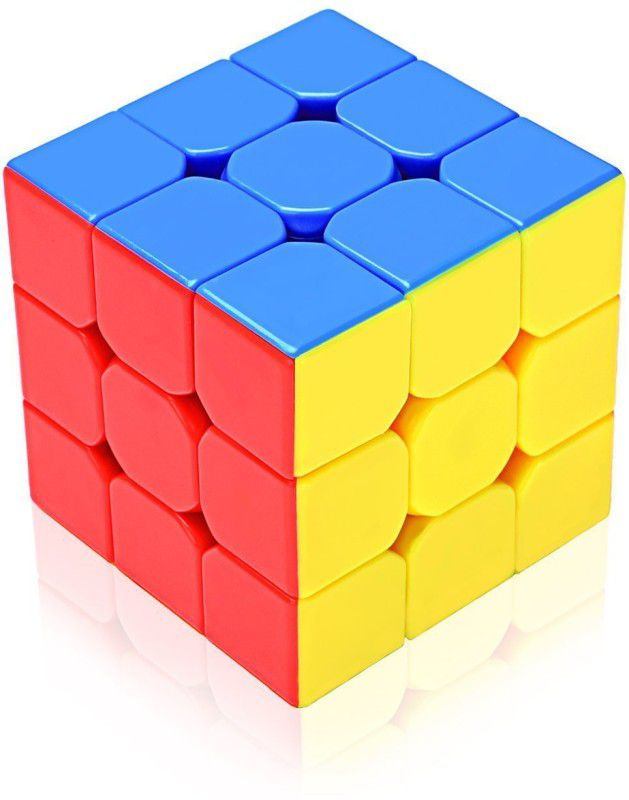 Authfort Stickerless 3X3X3 High Speed Magic Cube Puzzle Toy with Adjustable Tightness  (1 Pieces)