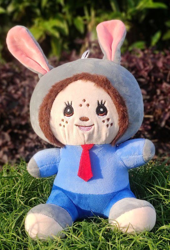 Macros Rabbit Super Soft & Premium Quality Bunny Soft Stuffed Toy For Kids & Infants - 23 cm  (Multicolor)