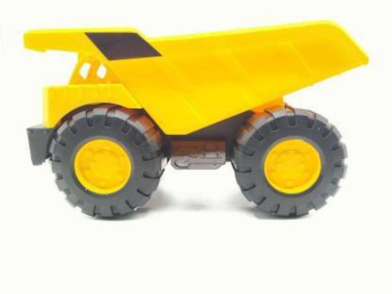Galactic Big Size Unbreakable Friction Powered Unbreakable Plastic Friction Powered Dumper Construction Truck Toy for Kids  (Yellow, Pack of: 1)
