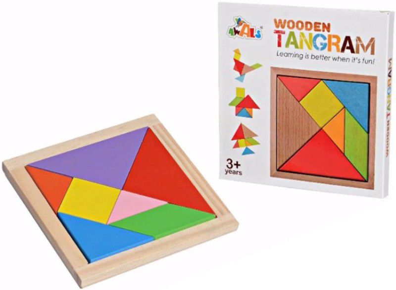 Jayaansh Traders Tangram Wooden Puzzle Educational Toy For Kids (7 Pieces)  (7 Pieces)