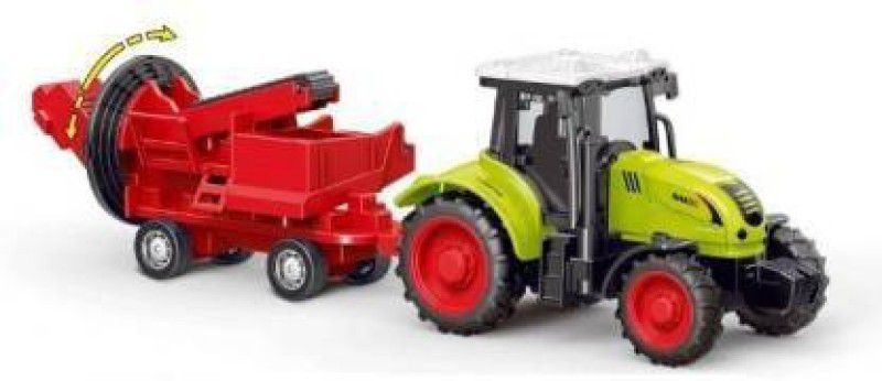 SR Toys Exclusive Collection of Construction Vehicles Farm Tractor Toy For Kids  (Green)