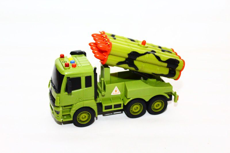 Globular Unbreakable Friction Powered missile launcher Pretend War & Action Toy for Kids  (green, Pack of: 1)