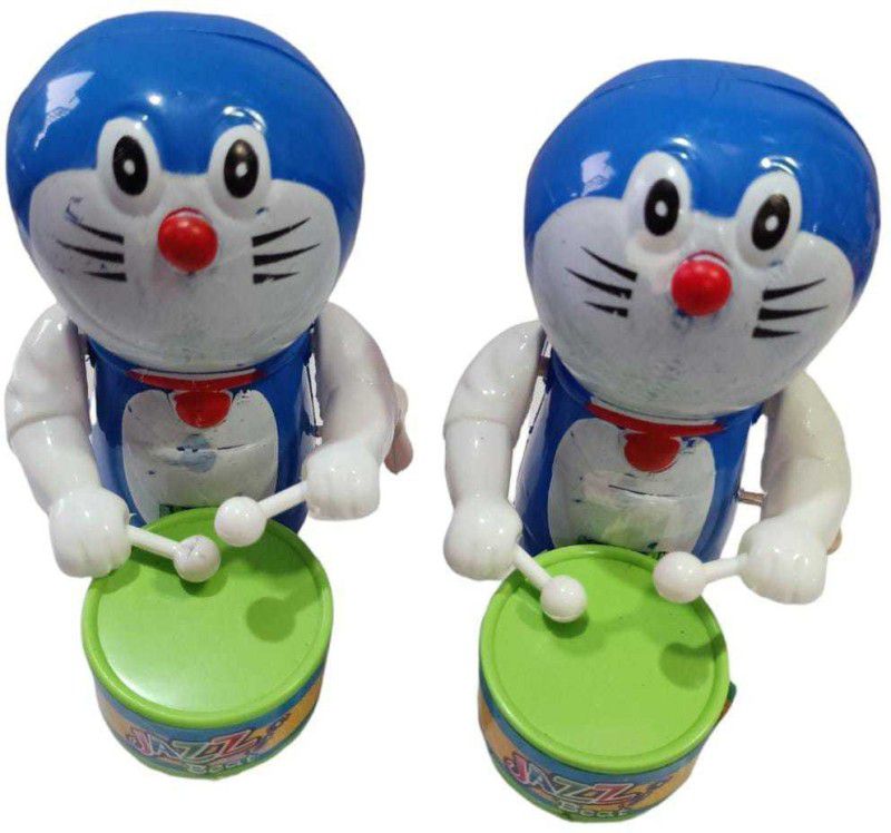 M S.Toys Dancing Musical Drum Toy -Key Operated - Fun Toy for Kids (HelloKitty) Pack of 2  (Multicolor)
