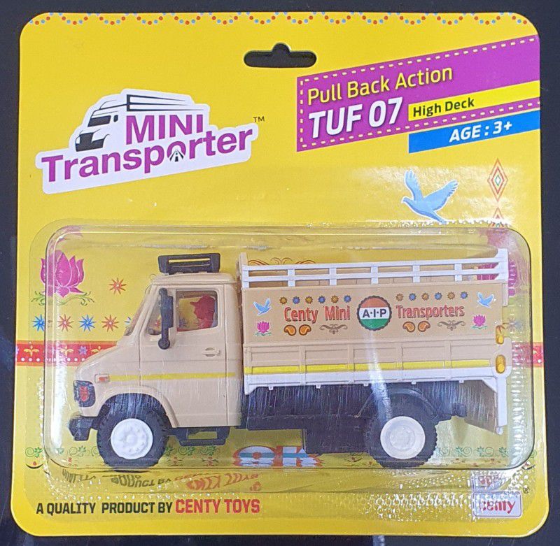 centy toys archit tata 407 toy truck scale model for kids 12cm pull back  (brown, Pack of: 1)