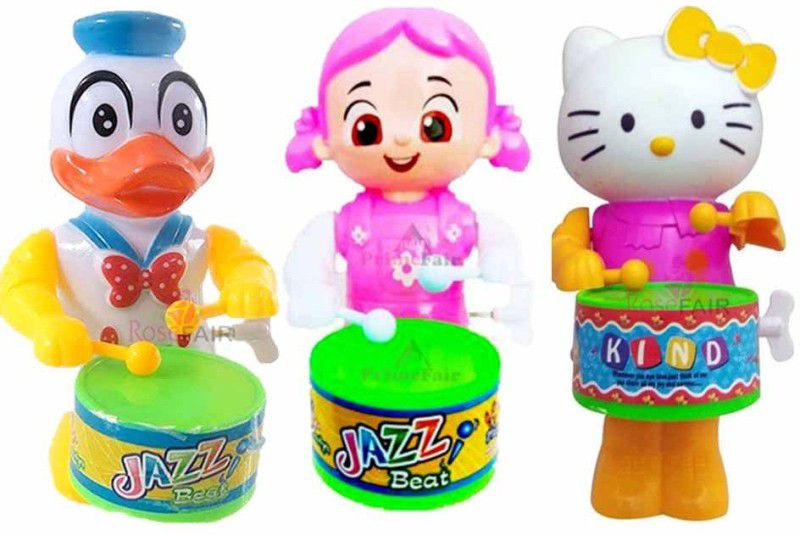 PRIMEFAIR Cute Drummer Toy with Drumming and Dancing Action for Kids Baby Rattle Toys Set  (Multicolor)