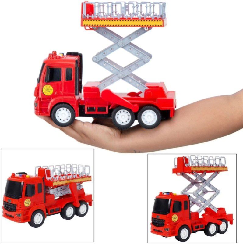 ToyDor Medium Size Car Construction Vehicle Toy Set Toys for Kids (RESCUE CRANEL92  (Red, Grey, Pack of: 1)