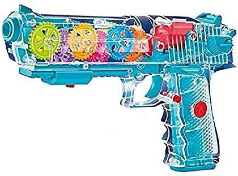 TAZURBA Mechanical Gun Toys with Multi led flashing for Kids  (Multicolor)