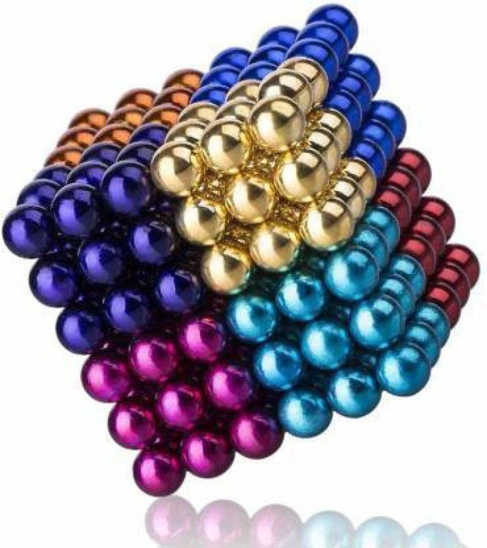 JVTS Multicolor Magnetic Ball 5MM for Stress Relief Cube Toy Multipurpose Home,Office Decoration Magnets  (216 Pieces)