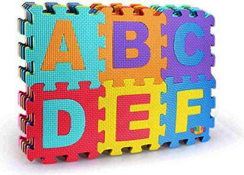 IJARP 36 Pieces Eva Foam Puzzle Mat for Kids Interlocking Learning Alphabet (A to Z) and Number (0 to 10) Memory mat for Baby, Infant, Classroom, Toddler, Kids Size: 4 X 4 Inch  (35 Pieces)