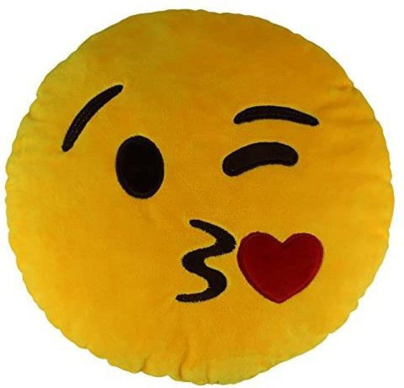tgr cute love smiley pillow - 32 cm  (Yellow)