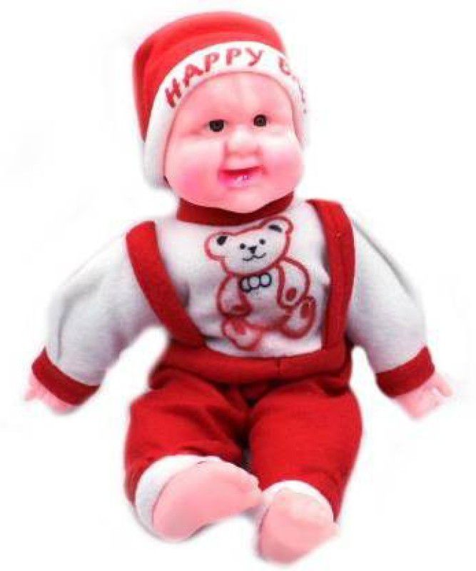 mayank & company Red Laughing Boy Musical Happy Baby Doll, Sensors + Sound for Kids Girls Boys  (Red)